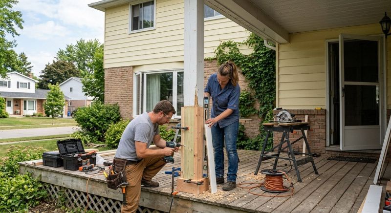 Patio Column Repair in Redmond, WA